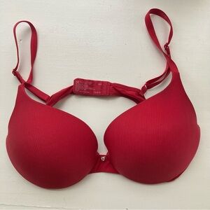 Vassarette Red Underwire Bra with Adjustable Straps